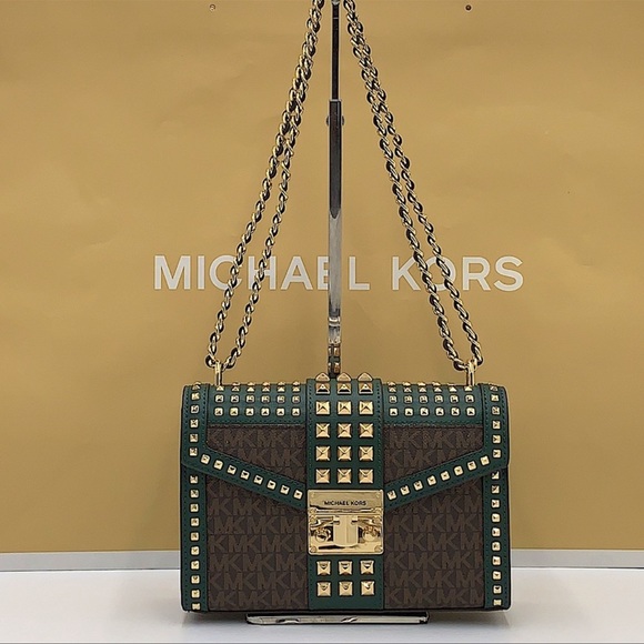 MICHAEL KORS ROSE MEDIUM FLAP SHOULDER RACING GRN - Picture 5 of 15